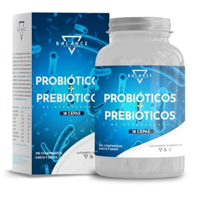 Imagen de Probioticos Intestinales 240 CAPSULAS y Prebioticos Espectro Completo de 18 Cepas Bacterianas incluidas, Lactobacillus, Enzimas Digestivas, Inulina 10 Mil Millones UFC