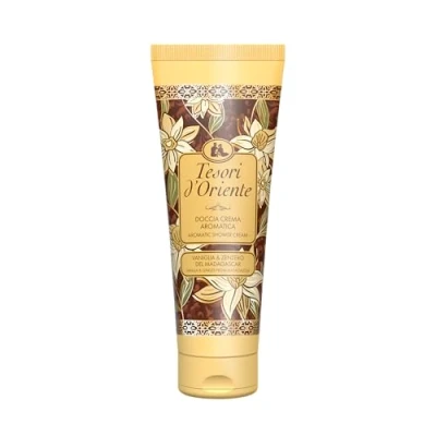 Imagen de Tesori d&#039;Oriente Crema de ducha vainilla y jengibre Madagascar, limpia suavemente la piel, da una sensación bienestar prolongada, 250 ml