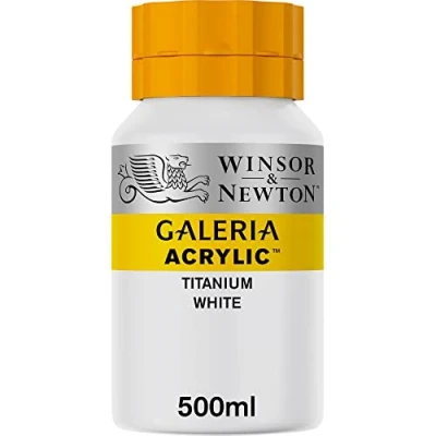Imagen de Winsor &amp; Newton Galería Pintura Acrílica , 500 ml, Blanco (Titanium White)