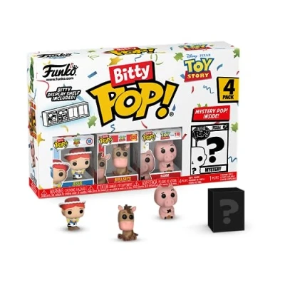 Imagen de Funko Bitty Pop! Toy Story Jessie 4PK Jessie, Bullseye, Hamm Y una Minifigura Misteriosa Sorpresa 0.9 Inch (2.2 Cm) Juguetes Coleccionable Repisa Apilable Incluida Idea de Regalo