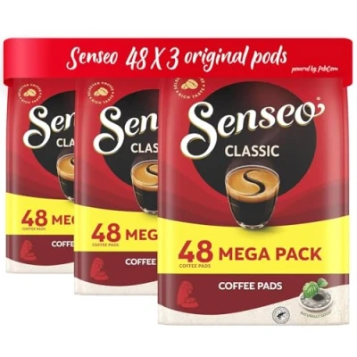 Imagen de Senseo Classic cápsulas monodosis de café, 3 unidades, sabor intenso y sabroso, 144