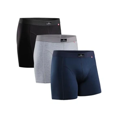 Imagen de DANISH ENDURANCE Calzoncillos Hombre Bóxer Algodón Premium, con o Sin Bragueta, Pack de 3 10, Ropa Interior Cómoda y Elástica
