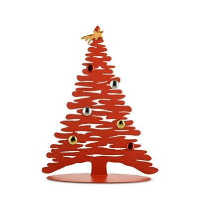 Imagen de Alessi Bark for Christmas BM06 R Adorno de Navidad en Forma Àrbol, Acero Inoxidable, Rojo, 35.50 x 14.00 45.00 cm