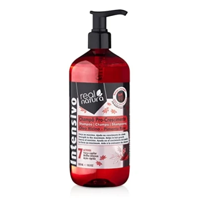 Imagen de Real Natura Champú Sin Sal Pro Crecimiento Fortalecimiento y Rápido Hidratación Suavidad Ingredientes Naturales Ideal para Cabellos Frágiles 500ml