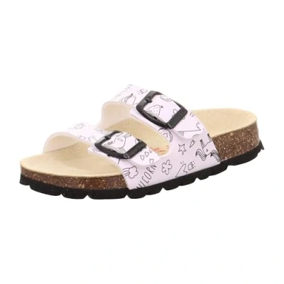 Imagen de Superfit Fussbettpantoffel, No Aplica, Weiß/Schwarz 1060, 38 EU Ancho