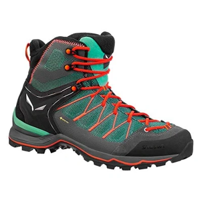 Imagen de Salewa WS Mountain Trainer Lite Mid Gore TEX Botas de Senderismo, Feld Green/Fluo Coral, 40.5 EU