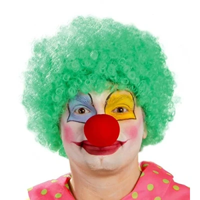 Imagen de Guirca Verdes Afro rizos Peluca para Disfraz de Payaso
