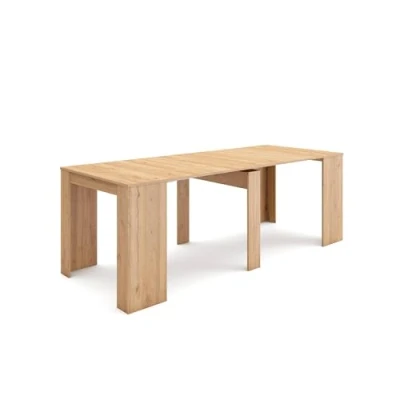 Imagen de Skraut Home Mesa Consola Extensible Comedor Plegable 220 para 10 comensales y Cocina Estilo Moderno Roble