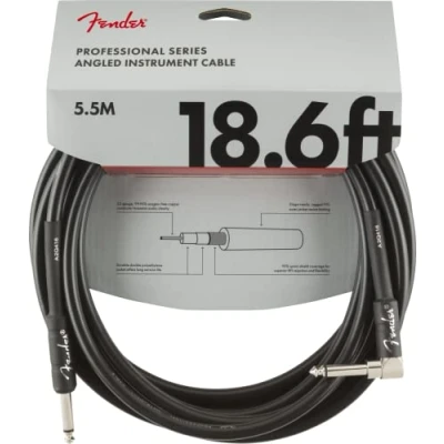 Imagen de Fender cable de instrumentos serie Professional negro 5,6 metros recto/acodado