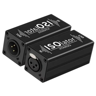 Imagen de Ohulelks Aislador de Audio XLR, Filtro Ruido, Supresor Señal para Eliminador Común.