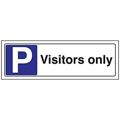 Imagen de Señal de estacionamiento VSafety Visitors Only Paisaje 300 mm x 100 1 plástico rígido