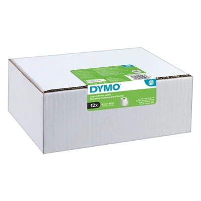Imagen de DYMO LW etiquetas auténticas de dirección grandes 36 mm נ89 12 rollos 130 con reverso fácil retirar (1560 unidades) autoadhesivas para etiquetadoras LabelWriter