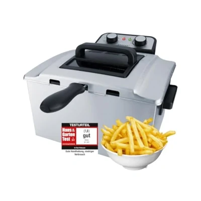 Imagen de STEBA Elektrogeräte DF 300 FREIDORA 5 L Doble Acero Inoxidable 3000 W, Metal Aluminio, Metálico