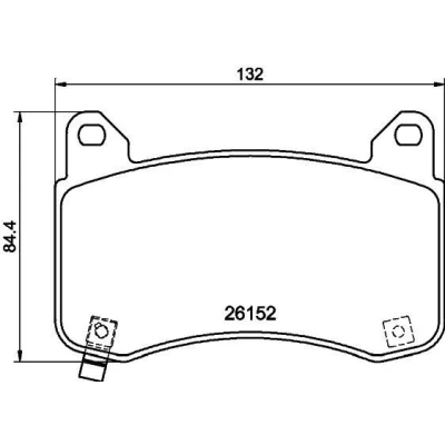 Imagen de HELLA 8DB 355 040 901 Juego de pastillas freno con avisador acústico desgaste accesorios TESLA: Model Y