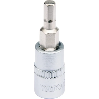 Imagen de YATO YT 04371 Piezas insertables de llave cubo DIN3120 4mm Acero cromo vanadio, para herramientas
