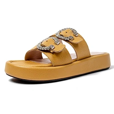Imagen de L37 HANDMADE SHOES It&#039;s Unusual, Sandalia Mujer, Amarillo, 36 EU