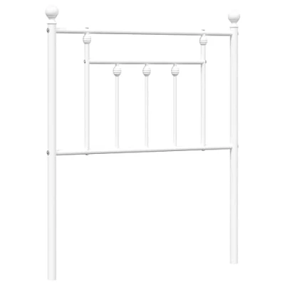 Imagen de vidaXL Cabecero, Cabecera de Cama con Patas, Cabecero para Estructura Cama, Somier Hogar Dormitorio, Metal Blanco 75 cm