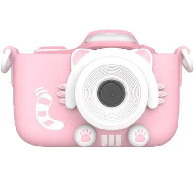 Imagen de myFirst Camera 3 (Color: Rosa). Mini cámara Estilo Reflex de 16MP con Selfie y Lente Macro. Grabador Videos FULLHD, SD incluída Funda Protectora Anti caídas