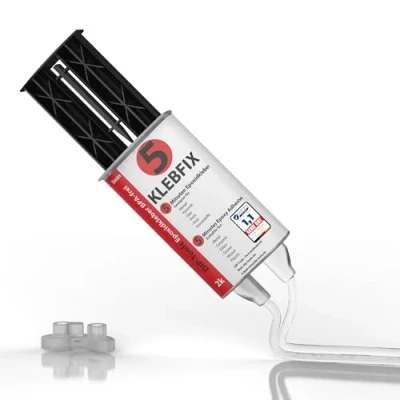 Imagen de DIP Tools KLEBFIX Pegamento Epoxi de 2 Componentes para Madera, Metal, Vidrio, Plástico y Más en Sólo 5 Minutos transparente (6x25ml)