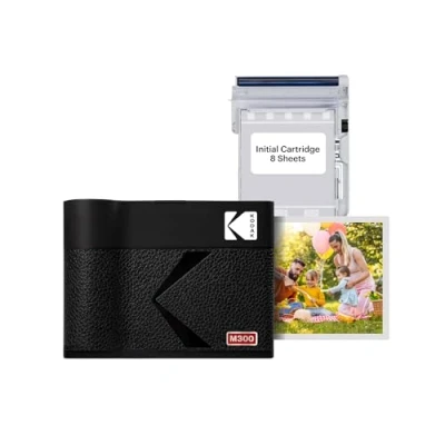 Imagen de KODAK Mini 3 ERA 4PASS Impresora de Fotos Portátil (7,6x7,6cm) (Impresora + 8 Hojas, Amarillo)