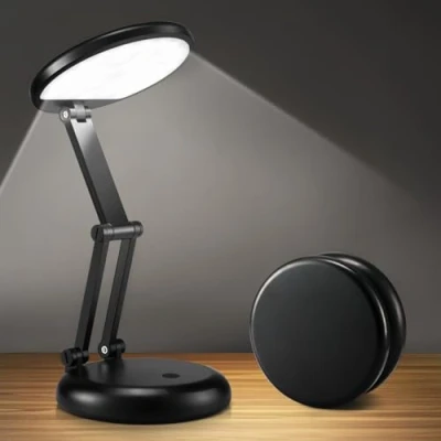 Imagen de Flexo LED Escritorio Portátil &amp; Plegable, 3600mAh 10 Brillo Lampara de Mesa para Estudiar, 1000 Lumen Candeeiro Secretaria Inalambrica, Lectura
