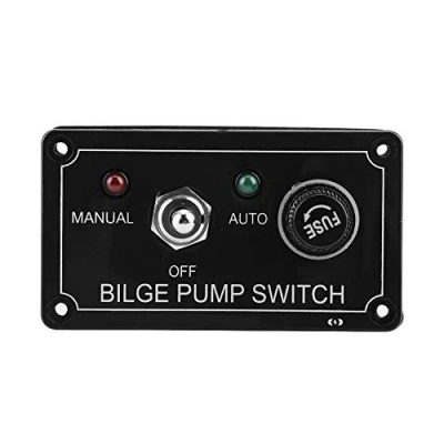 Imagen de KSTE 12V Bomba de Achique, Interruptor Indicador LED DC achique Panel Manual/Apagado/automático for la Marina del Barco