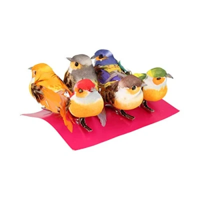 Imagen de Artémio Pájaros pequeños Multicolor en Clip, Metall, 6 Unidad (Paquete de 1),