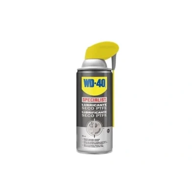 Imagen de WD 40 Lubricante seco con PTFE, la fórmula deja una película protectora transparente contra el desgaste y fricción, Pulverizador Doble Acción, Amplio, Preciso, 360 grados, 400 ml