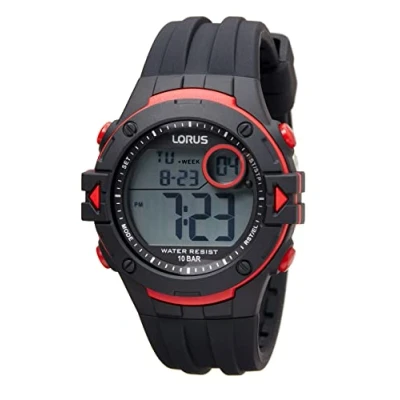 Imagen de Lorus Reloj Digital de Cuarzo para Hombre con Correa Silicona, Negro
