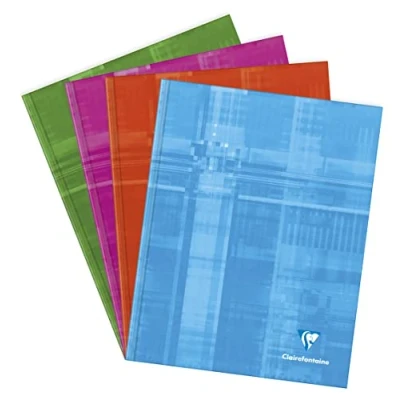 Imagen de Clairefontaine 9841C Cuaderno cosido (Tapa dura) A5 MAXI rayado francés (Séyès) de 192 páginas, 1 unidad [colores surtidos]