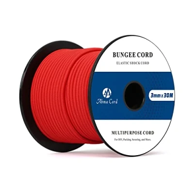 Imagen de Abma Cord Cuerda Elástica 3mm 30M de Lona Goma Tensora Expansora Rojo