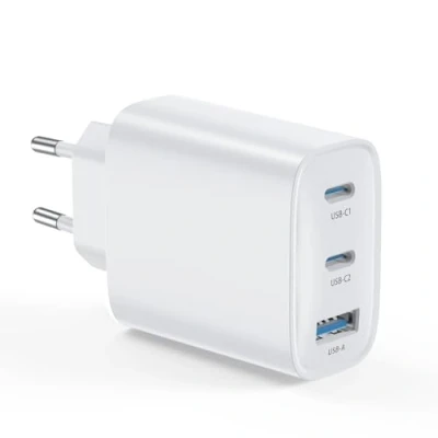 Imagen de Cargador USB c 40W 3 Puertos Enchufe USBC Tipo Carga Rapida Carregador Multiple Rapido for iPhone 16 15 14 13 12 11 Pro MAX XR XS 8 7, iPad, Samsung, Tablet