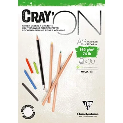 Imagen de Clairefontaine 975029 C bloque cray&#039; on calco A2 30 hojas 160 g