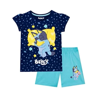 Imagen de Bluey Corta Pijamas para Niñas Azul 3 4 Años