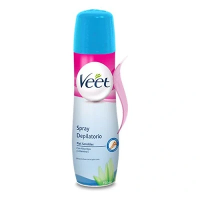 Imagen de VEET Crema depilatoria en spray para piel sensible, bote de 150ml