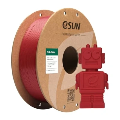 Imagen de eSUN PLA Filamento 1.75mm, Basic 3D Impresora Precisión Dimensional +/ 0.05mm, Carrete de 1KG (2.2 LBS) Rápido para Impresoras,Rojo Oscuro