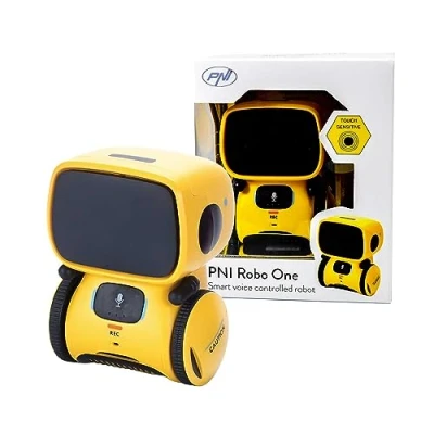 Imagen de PNI Robot Interactivo Inteligente Robo One, Control por Voz, Botones táctiles, Amarillo