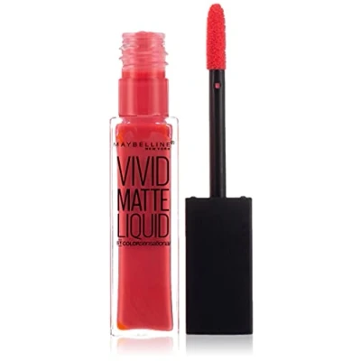 Imagen de Maybelline Vivid Matte Brillo Labial Líquido, 20 Coraje del Coral 8 ml