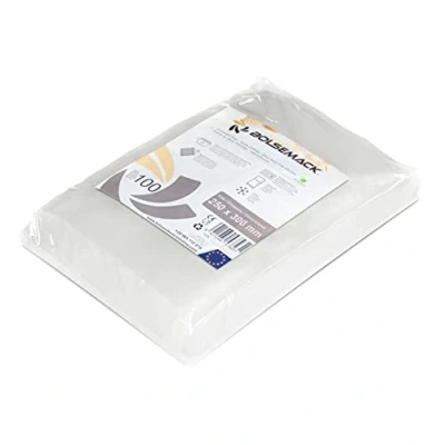 Imagen de Bolsa gofrada envasado al vacio 250x300 mm. (25x30 cm.) 100 Unidades. Compatible con todo tipo de envasadoras domésticas Sin BPA ni ftalatos Bolsas vacío para envasar alimentos
