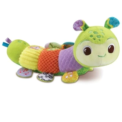 Imagen de VTech Colores y texturas Flor la oruga, Peluche musical interactivo, Regalo para bebés +3 meses, Juguete de actividad que estimula el desarrollo, Contenido en español