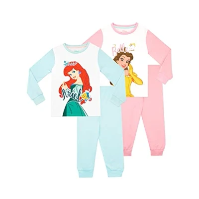 Imagen de Disney Pijamas para Niñas 2 Paquetes Ariel y Belle Multi 18 24 Meses