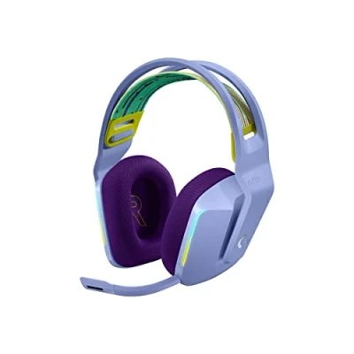 Imagen de Logitech G733 LIGHTSPEED Auriculares con Micrófono Inalámbricos para Gaming Diadema Suspensión, LIGHTSYNC RGB, Tecnología de Blue VO!CE, Ligeros, 29h Batería, PC, PS4, PS5, Lila