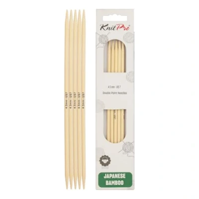 Imagen de KnitPro Agujas de bambú Doble Punta 15 cm 4,50 mm 3 Piezas
