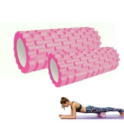 Imagen de 2UD Rodillo Masajeador. de Espuma para Terapia y Masaje Muscular. Pilates Yoga. Fitness Foam Roller. Cilindro Gomaespuma Alivio Dolores Entrenamiento. 33x14cm//30x9cm