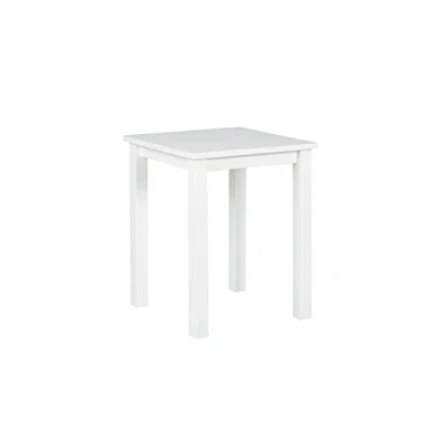 Imagen de Inter Link Mesa Auxiliar de Madera pequeña Pino Macizo con veta Natural como mesita Baja, Baja 45 x 55 cm Blanco