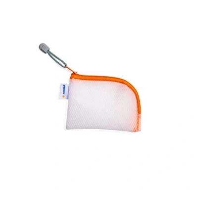 Imagen de HERMA 20253 Bolsillo con Cremallera A7 Transparente Naranja pequeño Bolsa de Aseo para teléfono móvil, Cable Carga, cosméticos, bolígrafos, Llaves