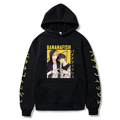 Imagen de XSLGOGO Banana Fish Sudadera con Capucha Unisex de Manga Larga Casual Ash Lynx Estampado Anime