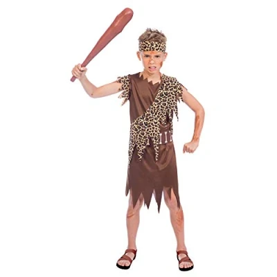 Imagen de amscan Caveman Conjunto de disfraz, Multicolor, 4 6 años (9904443)