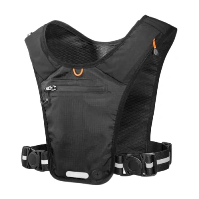 Imagen de Spigen Dynamic Shield A720 Running Vest, Chaleco para correr con bandas reflectantes, compatible smartphones de hasta 6,9&quot;, ligero y ajuste seguro Negro