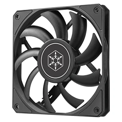 Imagen de Silverstone Air Slimmer 120, Ventilador Delgado de 120mm con Rendimiento Mejorado y Rango Completo Control PWM, SST AS120B